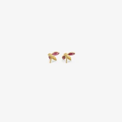 18k & ruby gem bug studs, 1.77ct