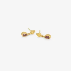 22k & ruby small nona earrings