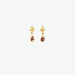 22k & ruby small nona earrings