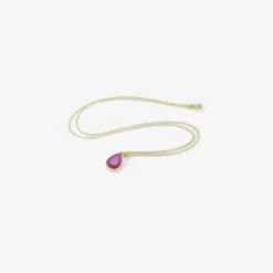 18k & ruby teardrop pendant, 1.77ct