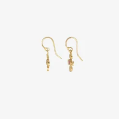 22k & ruby tiny squash earrings