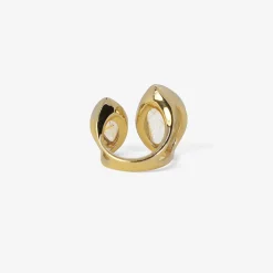 14k & rutilated quartz agatha ring