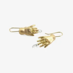 18k & sapphire baby hand earrings