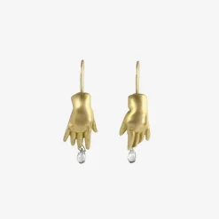 18k & sapphire baby hand earrings