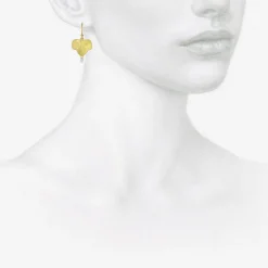 18k & sapphire ivy leaf earrings with sapphires