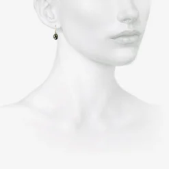 14k & small black pearl earrings