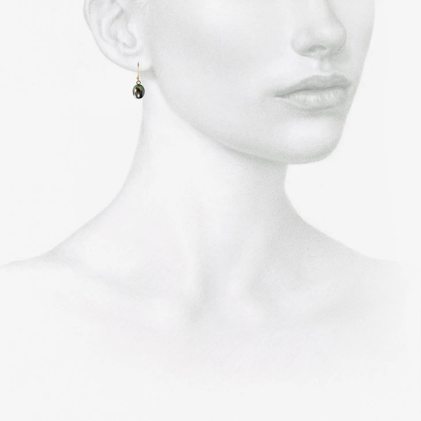 14k & small black pearl earrings