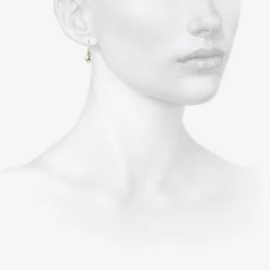 14k & small grey pearl earrings