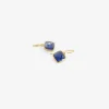 18k & small kyanite cushion drop earrings, 5.63ct