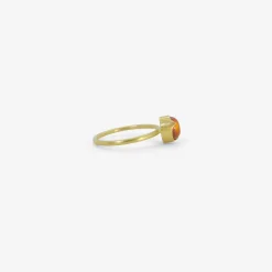 18k & small oval fire opal ring