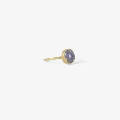 18k & small oval periwinkle sapphire ring, 2.05ct