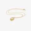 18k & small oval rutilated quartz pendant, 6.15ct