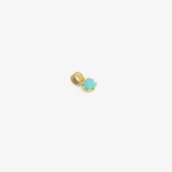 22k & small oval turquoise pendant