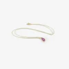 18k & small ruby teardrop pendant, 1.31ct