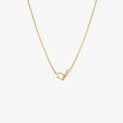 18k & small smoky quartz lens pendant