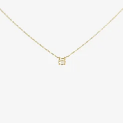 14k & solitaire diamond pendant with fig box, 0.23ct