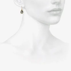 18k & sparkly grey rose-cut diamond earrings, 5ct