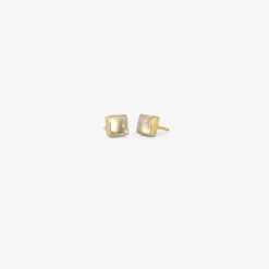 18k & square cabochon moonstone studs, 1.77ct