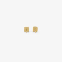 18k & square cabochon moonstone studs, 1.77ct