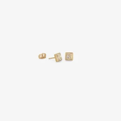 18k & square icy diamond studs, 1.81ct