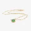 18k & squarish colombian emerald echo necklace, 2.07ct