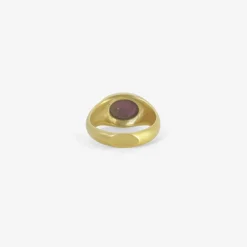 18k & star ruby signet ring, 3.6ct