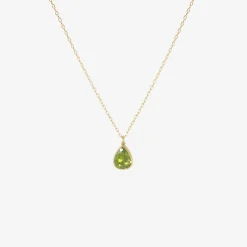 22k & teardrop-shaped acid green paraiba tourmaline pendant, 5.95ct