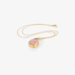18k & teardrop-shaped morganite pendant, 11.92ct