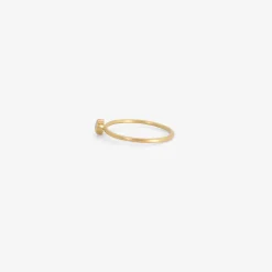 18k & tiny round australian opal ring
