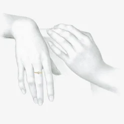 18k & tiny round australian opal ring
