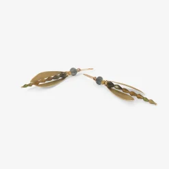 18k & tourmaline large damselfly earrings with dangling wings