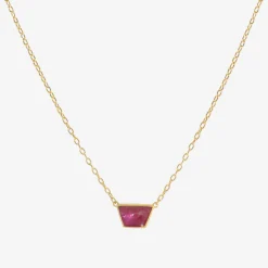 18k & trapezoidal ruby pendant, 2.53ct