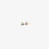 18k & triangular blue sapphire studs, 1.03ct