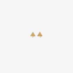 18k & triangular blue sapphire studs, 1.03ct