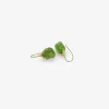 18k & tumbled peridot eggplant earrings
