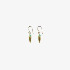 22k & turquoise eye bug earrings