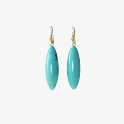 14k & turquoise long berries