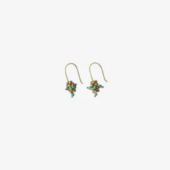 14k & turquoise small raspberry earrings