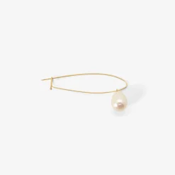 14k & white freshwater pearl pin
