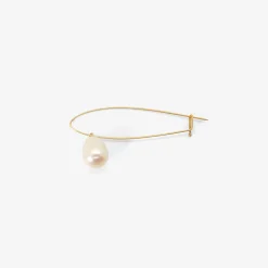 14k & white freshwater pearl pin