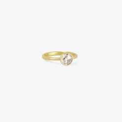 18k & white rose cut diamond ring, .5ct