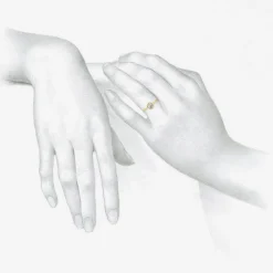 18k & white rose cut diamond ring, .5ct
