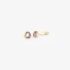 18k & wonky mauve sapphire studs