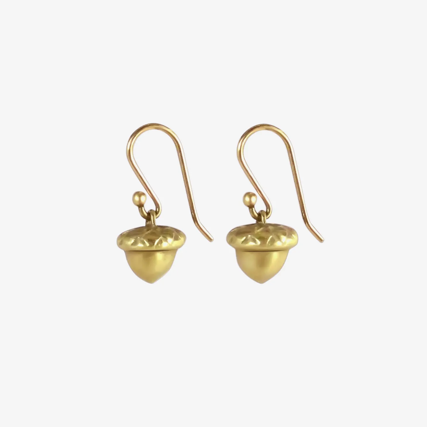 18k acorn earrings