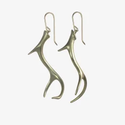 14k antler earrings