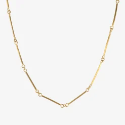22k bar chain with hammered finish