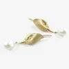 18k bird head earrings with pearl eggs