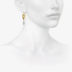 18k bird head earrings with pearl eggs