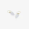 14k blue chalcedony long chinese lantern earrings