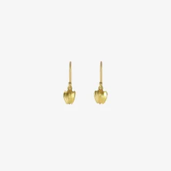 18k buckwheat earrings